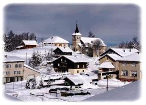 Le Cernois -Centrre du village - pistes de luge, ski fond, patinoire, commerces à 100m