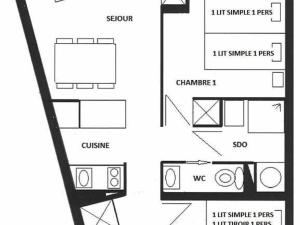 Appartements Appartement La Plagne Montchavin Les Coches, 3 pieces, 7 personnes - FR-1-329-68 : Appartement (7 Adultes)