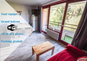 Le Relai S31 - Grand et lumineux studio avec coin montagne 4-6 pers, tout équipé, avec WIFI, ā 30m des pistes avec un grand balcon, DRAPS NON COMPRIS
