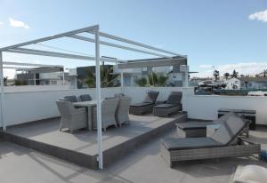 A modern villa with a large solari