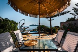 Beachfront Andriana Villa with mini pool and spa