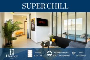 Appartements HOMEY SUPERCHILL - Appartement moderne et tout equipe - Netflix et WiFi inclus - Situe en Hyper-centre - Proche Geneve : photos des chambres