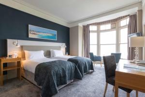 Twin Room with Sea View room in The St Ives Bay Hotel