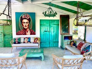 Family Room with Terrace room in Bohemian Eco Lodge at lake Balaton