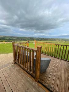 Oakley View Shepherds Hut with hot tub