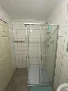 Man and Dog Log Cabin