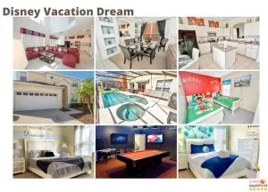 Disney Dream with Hot Tub, Pool, Xbox, Games Room, Lakeview, 10 min to Disney, Clubhouse - 基西米