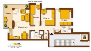 Three-Bedroom Apartmen with Sofa Bed room in Schönblick Mountain Resort & Spa