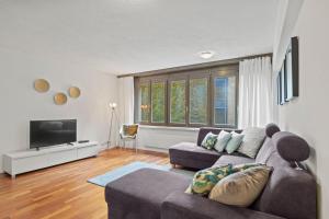 Large, central, bright flat