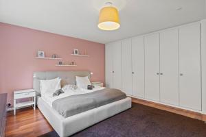 Large, central, bright flat