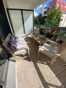 Appartements Nouveau F2 au calme proche Paris : photos des chambres