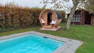 vakantiewoning met permanent verwarmd zwembad en sauna