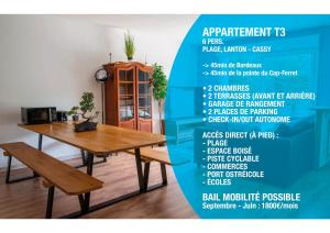 Appartements NOUVEAU ! LANTON PLAGE, 6 VOYAGEURS : Appartement 2 Chambres