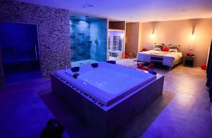 Appartements LE LOFT A BULLES (85m2 Jacuzzi Hammam Billiard Bar Douche Sauna) : photos des chambres