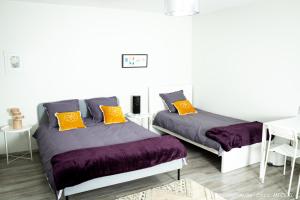 Appartements 1 CHAMBRE 20m2 : 2 lits pour 3 voyageurs +cuisine + terrasse bois en jardin : photos des chambres