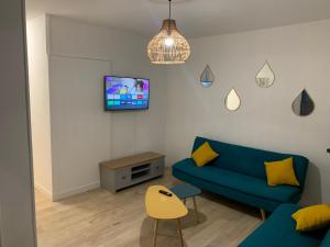 L EFFET MER 70M2 avec 2 chambres doubles avec Parking 1 voiture GRATUIT, NETFLIX disponible, Lits faits à l arrivé Serviettes de toilettes fournies