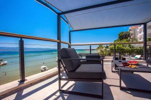 Beachfront Villa Draga with 32sqm private, heated pool, 4 bedrooms, sea view