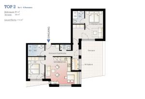 Apartment with Terrace TOP 2 room in Aparthotel Adrenalin