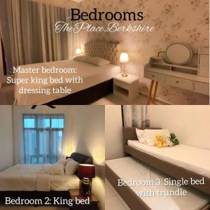 KLCC view with a superking bed at a 3-bedroom premium unit