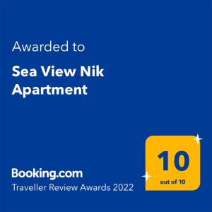 Sea View Nik Apartment