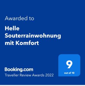 Helle Souterrainwohnung mit Komfort