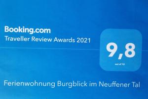 Ferienwohnung Burgblick im Neuffener Tal mit Sauna und Wallbox