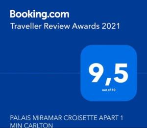 PALAIS MIRAMAR CROISETTE APART 1 MIN CARLTON