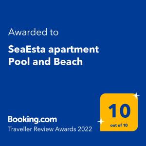 SeaEsta apartment Pool and Beach