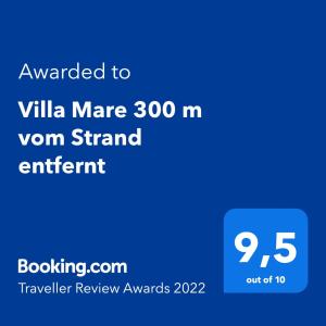 Villa Mare 300 m vom Strand entfernt