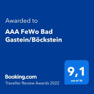 AAA FeWo Bad GasteinBöckstein