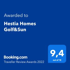 Hestia Homes Golf&Sun