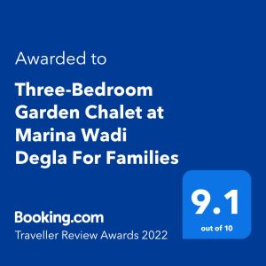 Three-Bedroom Garden Chalet at Marina Wadi Degla For Families