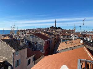 Beautiful sunsets over the roofs of Rovinj