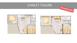 Campings Camping les Cigales : Chalet 2 Chambres Tulum (4-6 Personnes)