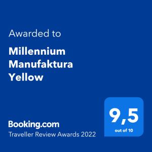 Apartment room in Millennium Manufaktura Yellow