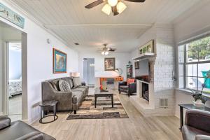 Chic Home with Fire Pit and Patio, Walk to Lake!