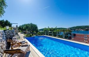 Beautiful home in Zaton w Outdoor swimming pool and 1 Bedrooms