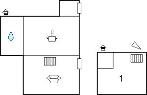 Maisons de vacances 1 Bedroom Gorgeous Home In Digosville : photos des chambres