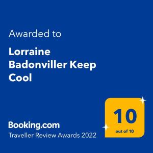 B&B / Chambres d'hotes Lorraine Badonviller Keep Cool : photos des chambres