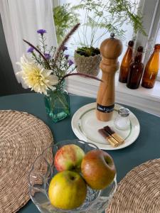 B&B Bland ormbunkar och rosor