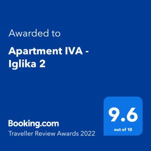 Apartment IVA  Iglika 2