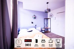 Appartements NG SuiteHome Studio Netflix wifi Gambetta : Chambre Double