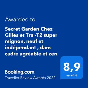 Appartements Secret Garden - Chez Gilles et Tra - Maison d hote -T2 super mignon, neuf et independant , dans cadre agreable et zen : photos des chambres