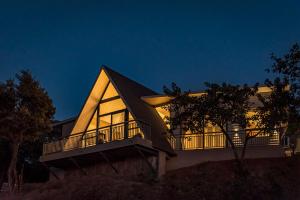 SaffronStays Hillside Harriers - 4 A-frame cottages near Tiger Point Lonavala with balconies and bathtubs