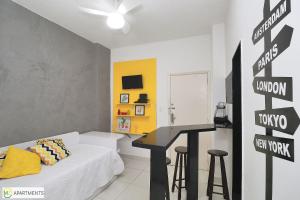 Studio estiloso e com otima localização