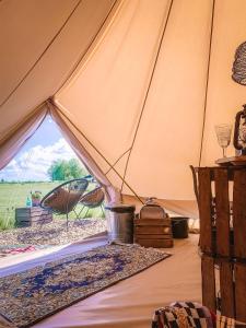 Smuk Bell Tent Glamping nabij het water in Friesland