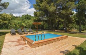 Maisons de vacances Nice home in Villen,-ls-Maguelone with 3 Bedrooms, WiFi and Outdoor swimming pool : photos des chambres