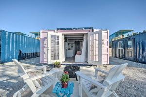 Lakefront Container Studio Patio and Fire Pit!