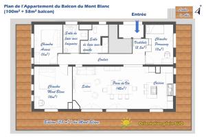 Appartements New Spacious Appart. Incredible view of Mt Blanc : photos des chambres