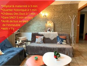 Appartements Charmant appart sous toits proche Chateau des Ducs : photos des chambres